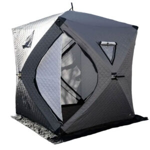 Намет зимовий утеплений "куб" 210х210х210 для рибалки туризму кемпінгу та подорожей Сірий LU-BD18G