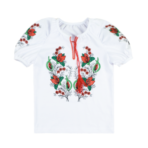 Блуза для дівчинки "Вишиванка-22", Білий, 86 (1.5 роки)