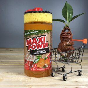 Засіб для миття посуду Maxi Power Мандарин з губкою - 1 л.