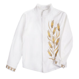 Флісова сорочка для хлопчика "Колоски", Молочний, 122 (7 років)