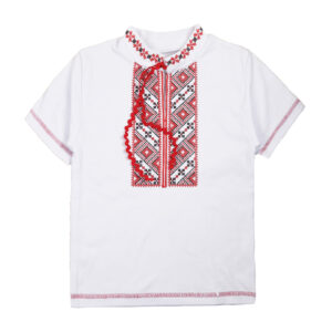 Футболка вишита дитяча №23, Білий, 98-104см