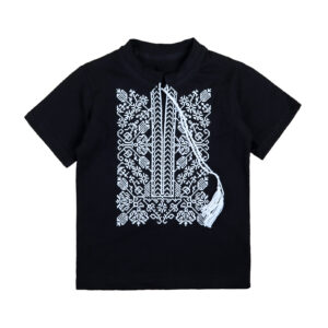 Футболка вишиванка дитяча "Тарас", Чорний, 92 (2 роки)