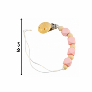 Кліпса для пустушки дерев'яна, Рожевий