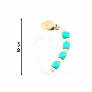 Кліпса для пустушки дерев'яна, Бірюзовий