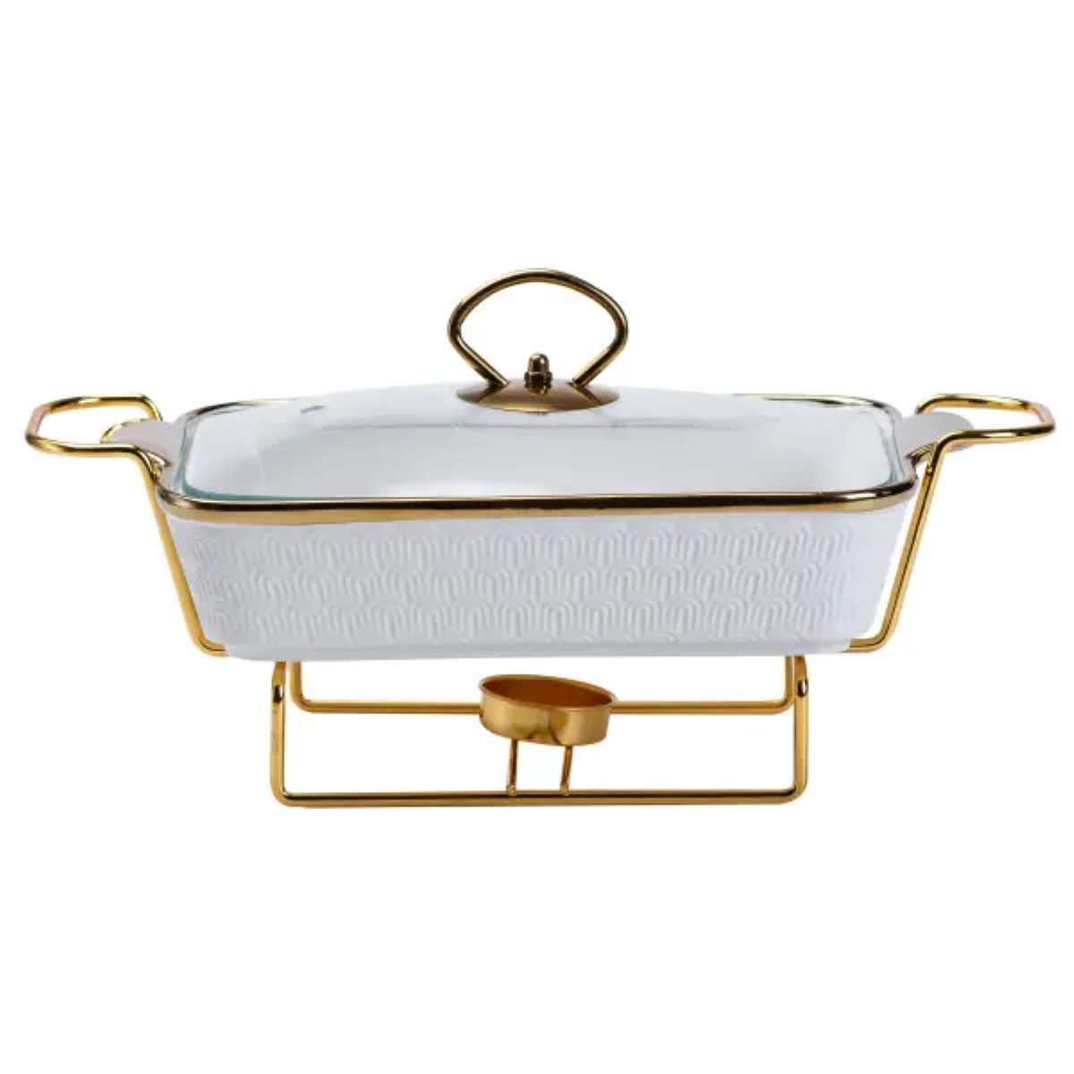 Марміт порцелянаовий на 1 літр на металевій підставці HP1013