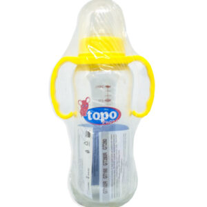 Скляна пляшка з ручками 240 мл, Жовтий