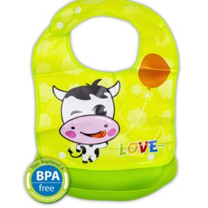 Слинявчик на кнопці зі з'ємною кишенею, Зелений