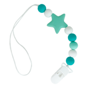 Ланцюжок для пустушки силіконовий " Зірка ", Рожевий