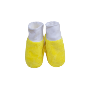 Велюрові пінетки-чобітки від 0 до 3 міс, Жовтий, 62 (3 міс)