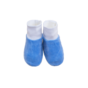 Велюрові пінетки-чобітки від 0 до 3 міс, Блакитний, 62 (3 міс)