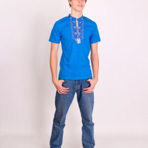 Вишиванка чоловіча №1, Синій, 44