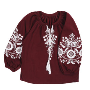 Вишиванка для дівчинки "Тереза", Бордовий, 110 (5 років)