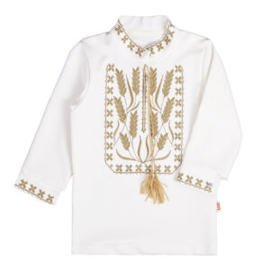 Вишиванка для хлопчика "Колоски", Молочний, 92 (2 роки)