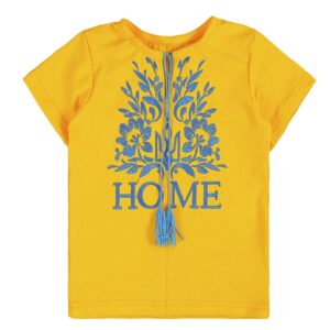 Дитяча футболка вишиванка "HOME", Жовтий, 98 (3 роки)
