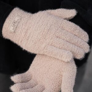 Чоловічі теплі зимові міхові перчатки рукавиці 7-51А Without Lary Beige