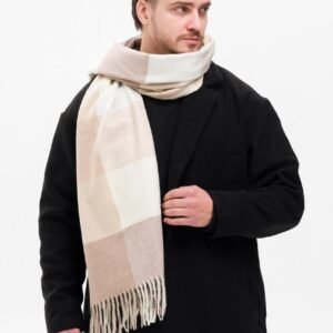 Чоловічий Шарф У Клітинку Without Terner Beige