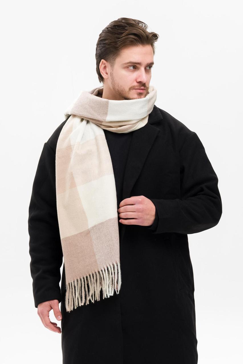 Чоловічий Шарф У Клітинку Without Terner Beige