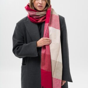 Жіночий Шарф У Клітинку Without Terner Red