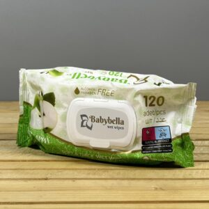 Вологі серветки клапан Babybella Soft&thick Яблуко - 120 шт.