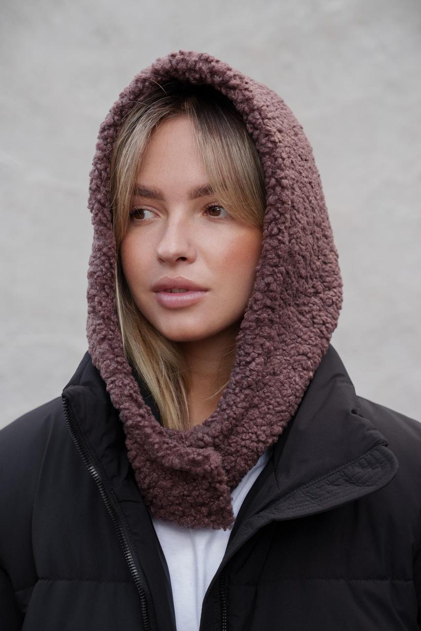 Тепла Шапка Капюшон Капор Теді На Флісі Without Bonnet Brown Woman