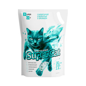 Силікагелевий наповнювач SuperCat для котячих туалетів, 1,6 кг / 3,8 л