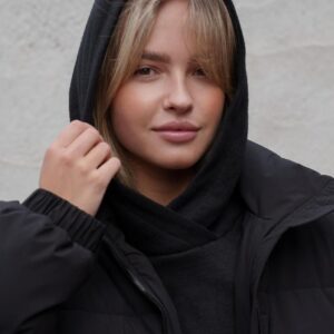 Тепла Шапка Капюшон Капор Текстильний На Флісі Without Mathilda Black Woman