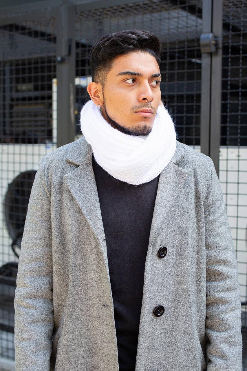 Шарф Хомут Without Scarf Чоловічий Білий