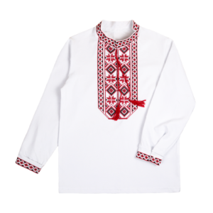 Сорочка вишиванка з довгим рукавом №17, Червоний, 104 (4 роки)
