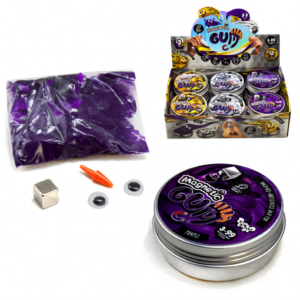 Жуйка для рук "Magnetic Gum" MgGUM-01 в металевій коробочці Фіолетовий